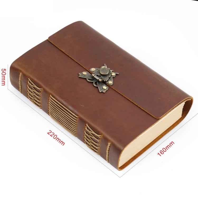 Handmade Sketchbook Cowhide Notebook Retro Notepad Notebook Diary Gift