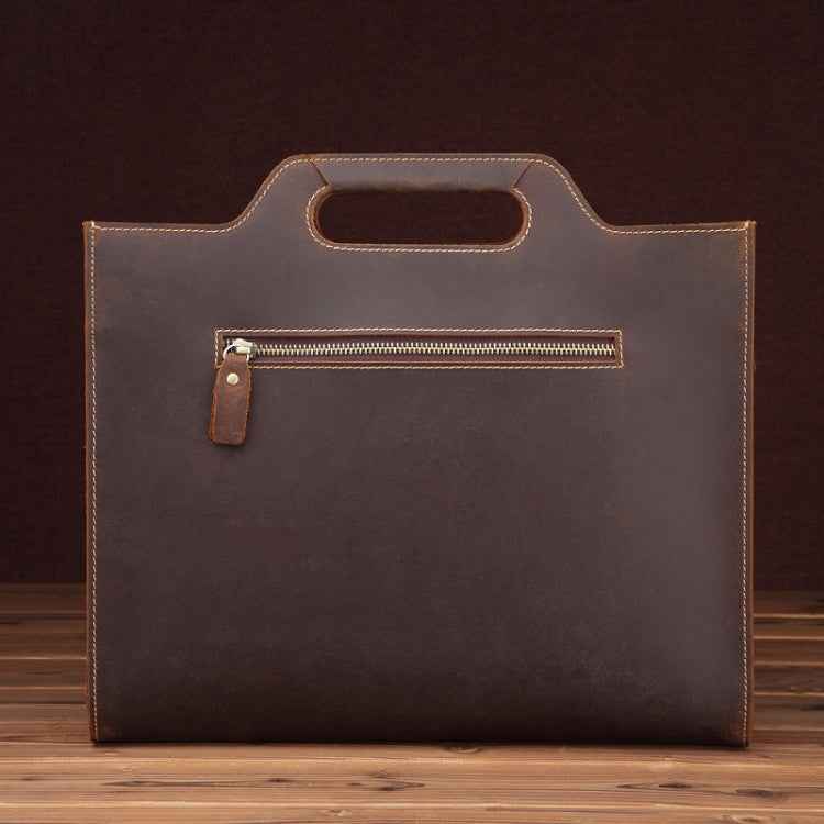 Leather Vintage Shoulder Bag Crossbody Portable Business Briefcase