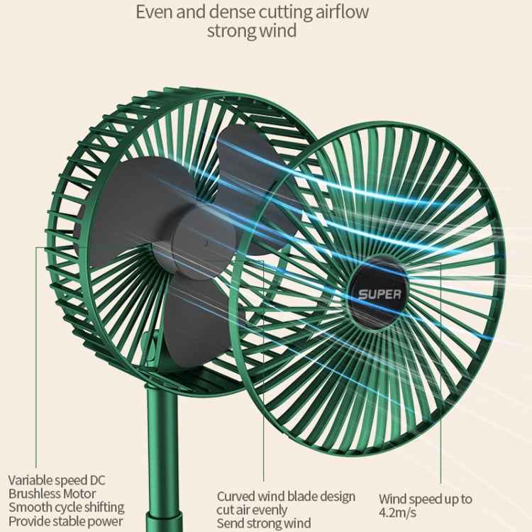 Portable Folding Fan Retractable Floor Standing Fan,Style: