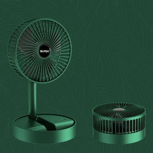 Portable Folding Fan Retractable Floor Standing Fan,Style: - Shello's Creative Boutique