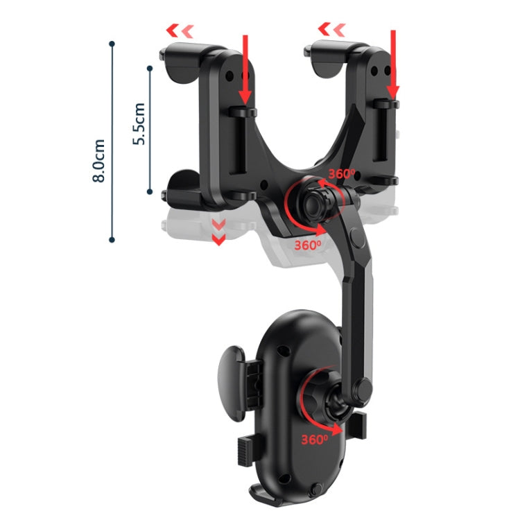 Snap-on Rearview Mirror Car Phone Holder, Mirror Car Phone Holder - Shello's Creative Boutique