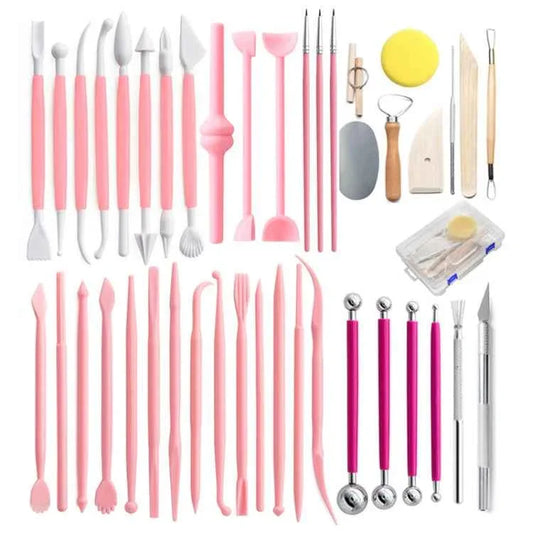 42 In 1 Clay Tool Hook Line Pen Pottery Carving Knife Set - Shello's Creative Boutique