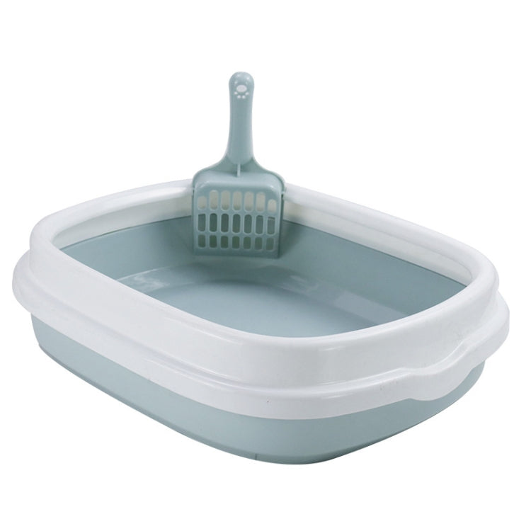 Semi-enclosed Cat Litter Box Cat Toilet With Cat Litter Shovel, S SUNSKY