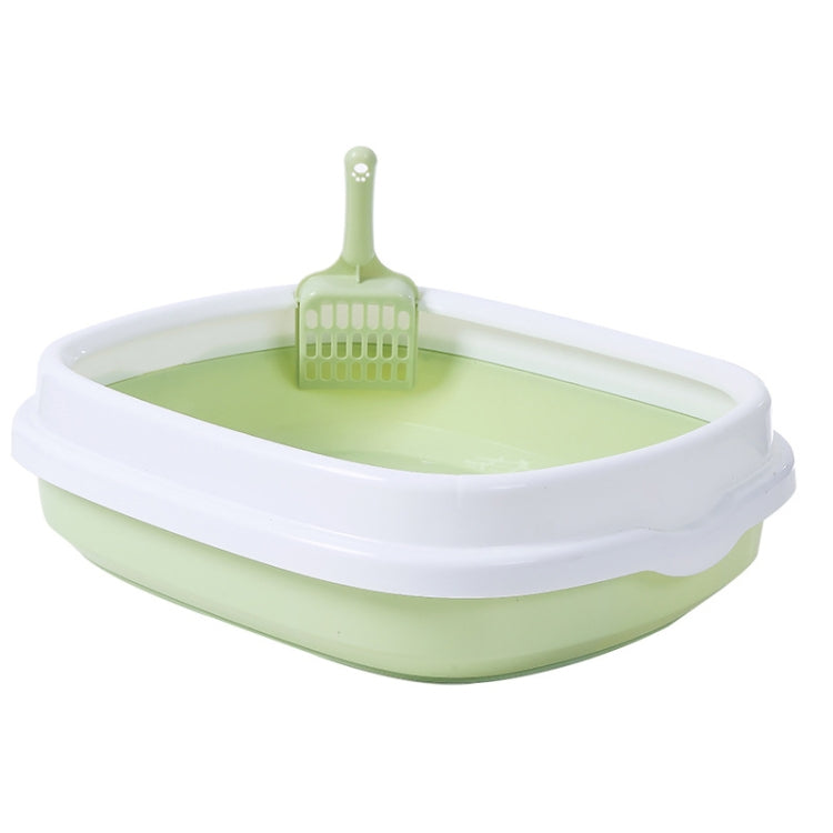 Semi-enclosed Cat Litter Box Cat Toilet With Cat Litter Shovel, S SUNSKY