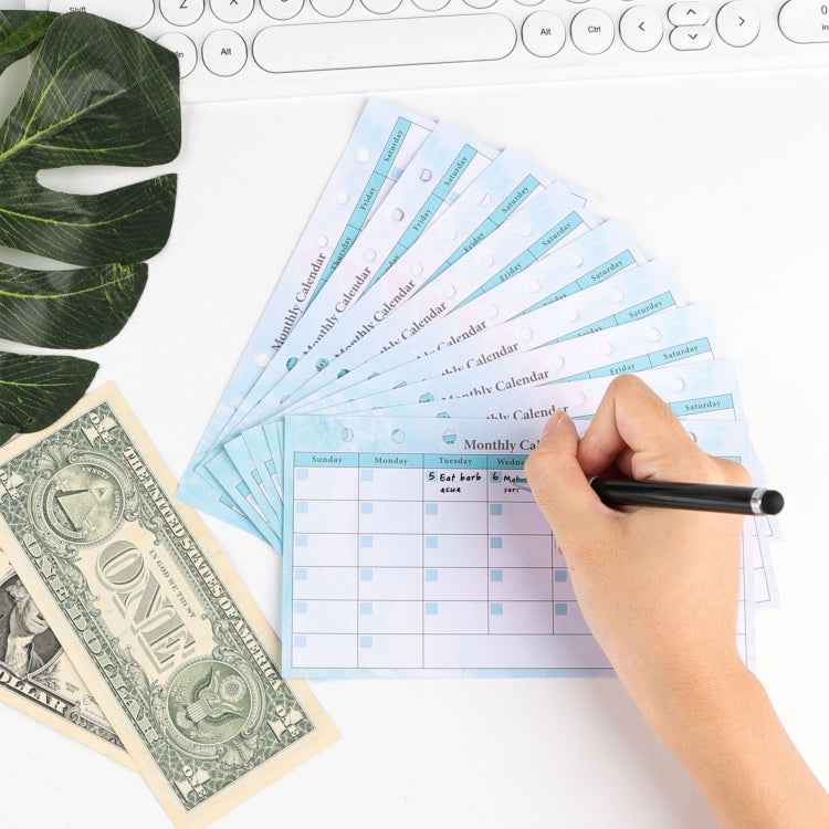 A6 6 Hole Budget Book Loose-leaf Replacement Core Handbook Insert,Spec:
