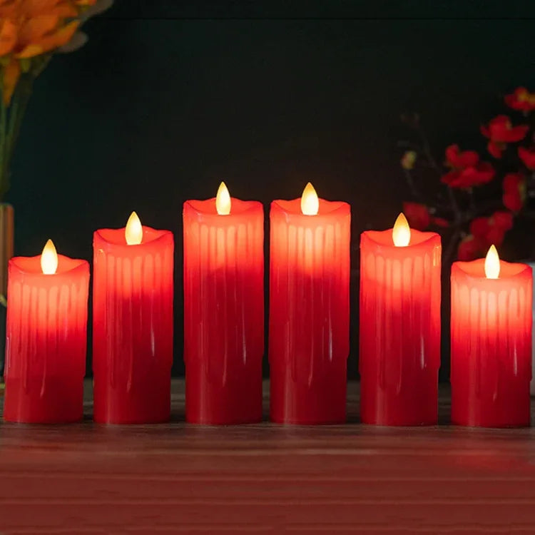2 PCS Electronic Candle Light Swinging Wick Simulation Candle Lamp - Shello's Creative Boutique