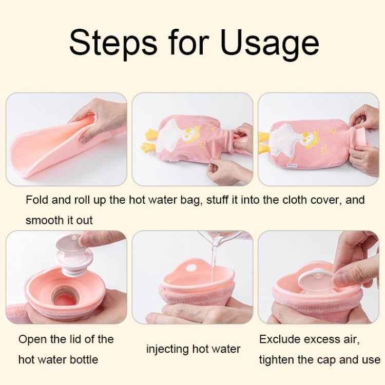 ZS103 Cartoon Plush Water-filled Hot Water Bags Explosion-proof Leak-proof Warming Water Bottle, Spec: - Shello's Creative Boutique
