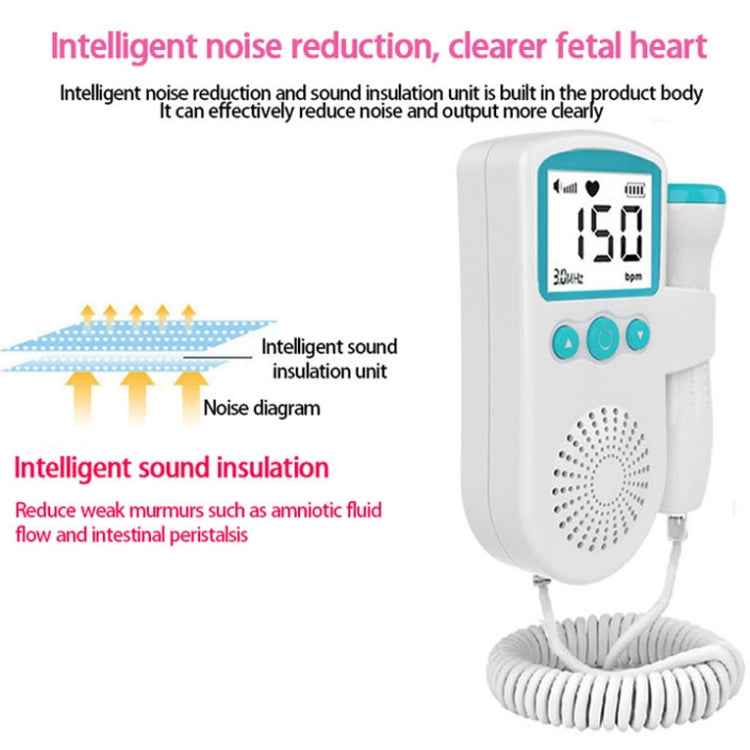 B3 Home Doppler Ultrasound Handheld Fetal Heart Pregnant Women Fetal Heart Monitor