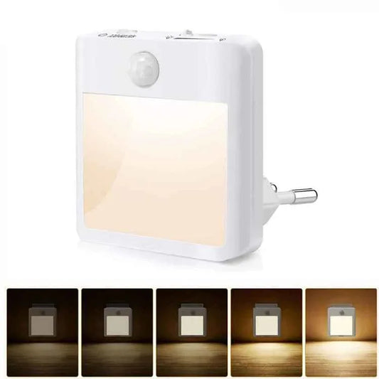 NL2101 Motion Sensor LED Night Light AC Plug Dimming Sleep Lights,Spec: - Shello's Creative Boutique