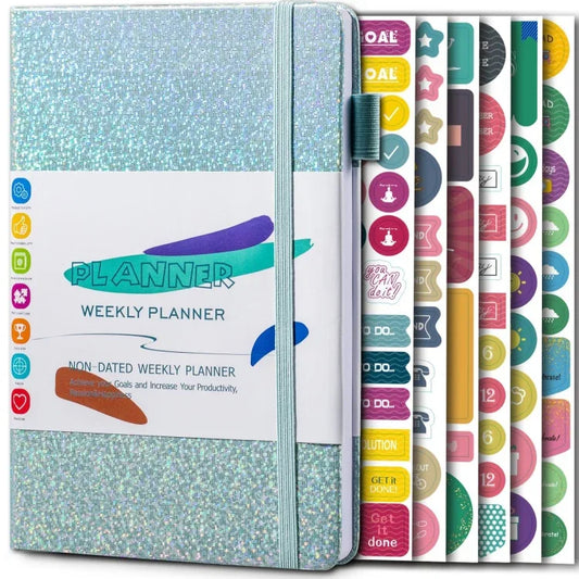 A5 Starry Sky Undated Planner Journal Financial Notebook - Shello's Creative Boutique