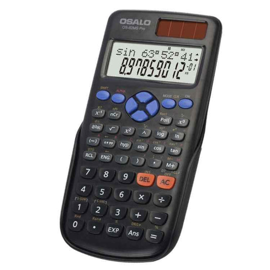 OSALO OS-82MS Pro 240 Functions LCD Screen Solar Dual Power Supply Plug-in Teaching Calculator - Shello's Creative Boutique