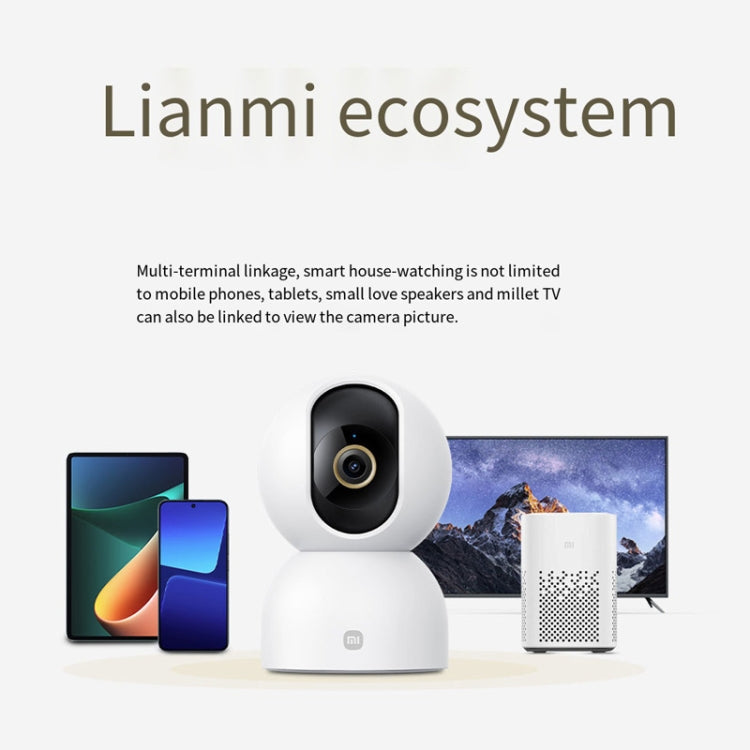 Original Xiaomi Mijia Smart Camera 3 PTZ Version 3K AI Detection Baby Monitor 5MP 360 Degree View Webcam Day & Night Work Infrared Night Vision, With US Plug Adapter, 3 PTZ Version SUNSKY