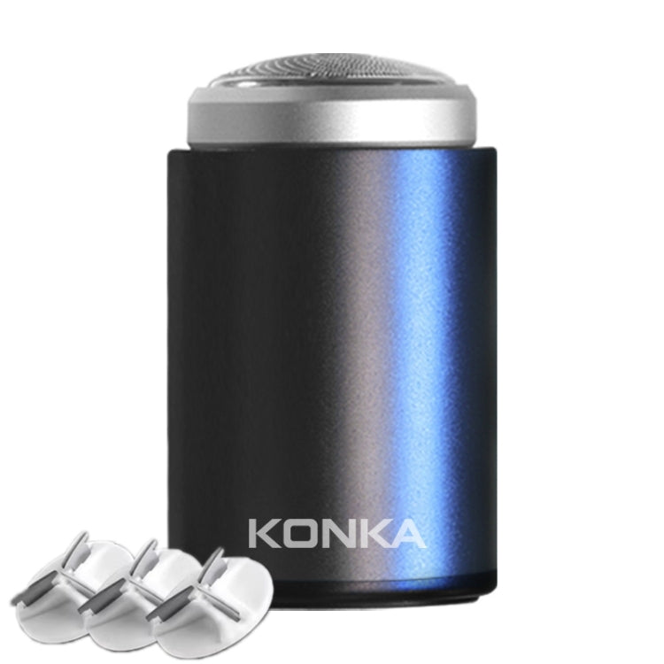 KONKA Mini Portable Razor Outdoor Waterproof Men Razor, Black, Black+1 Knife Head, Black+3 Knife Head - Shello's Creative Boutique