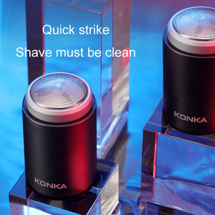 KONKA Mini Portable Razor Outdoor Waterproof Men Razor, Black, Black+1 Knife Head, Black+3 Knife Head - Shello's Creative Boutique