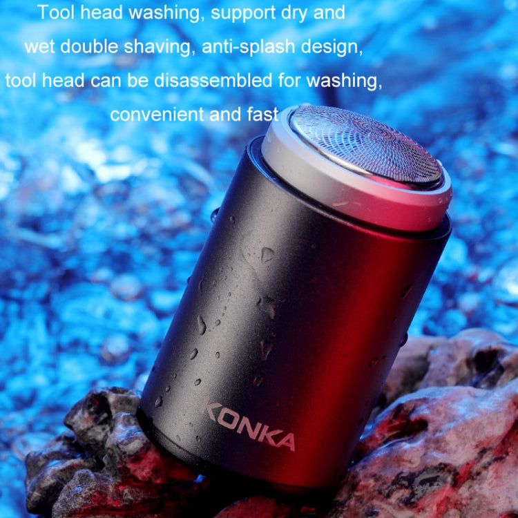 KONKA Mini Portable Razor Outdoor Waterproof Men Razor, Black, Black+1 Knife Head, Black+3 Knife Head - Shello's Creative Boutique