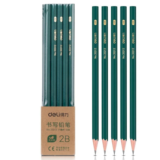 Deli Hexagonal Pencils - 10 Pack for Primary School Students - Shello's Creative Boutique