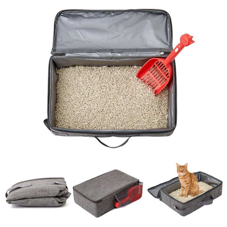 Foldable Oxford Cloth Portable Cat Litter Box Pet Bag, 30x30cm, 24x40cm, 35x45cm SUNSKY