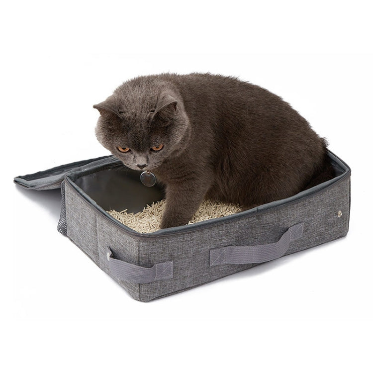 Foldable Oxford Cloth Portable Cat Litter Box Pet Bag, 30x30cm, 24x40cm, 35x45cm SUNSKY