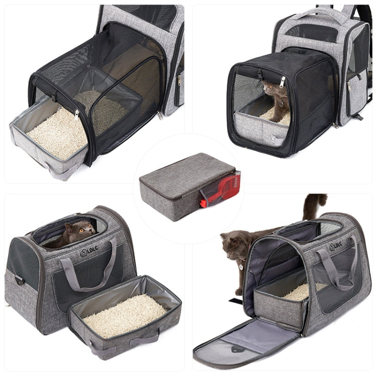 Foldable Oxford Cloth Portable Cat Litter Box Pet Bag, 30x30cm, 24x40cm, 35x45cm SUNSKY