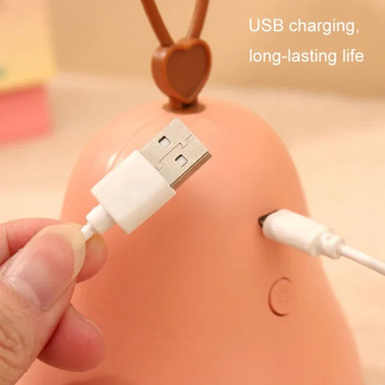 Cartoon LED Portable Night Light USB Rechargeable Plug-in Bedroom Bedside Lamp - Shello's Creative Boutique