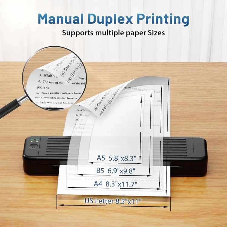 Phomemo P831 Bluetooth Portable Thermal Transfer Printer Support A4 / Letter / A5 / B5 Plain Paper Printing