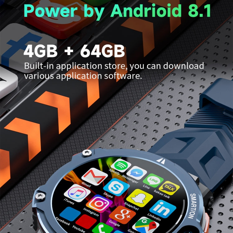 LOKMAT APPLLP6 PRO 1.54-inch 4G+64G Android 8.1 Dual-camera Independent Card Smart Watch - Shello's Creative Boutique