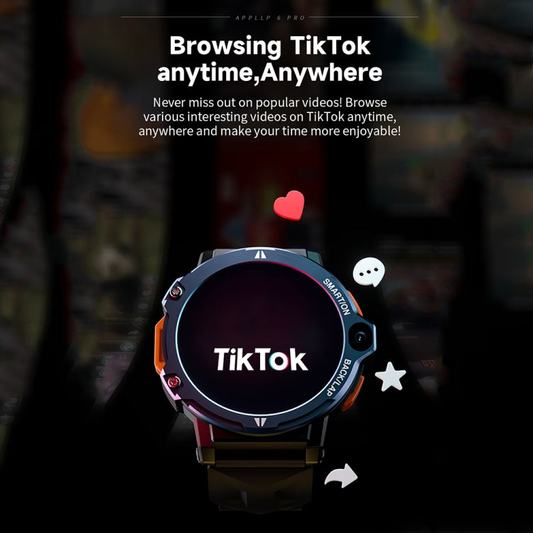 LOKMAT APPLLP6 PRO 1.54-inch 4G+64G Android 8.1 Dual-camera Independent Card Smart Watch - Shello's Creative Boutique