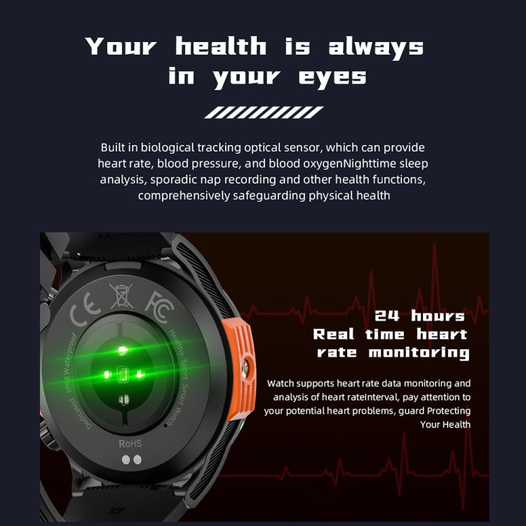 LOKMAT ZEUS6 PRO 1.46-Inch IP68 Waterproof SOS Flashlight Bluetooth Smart Watch - Shello's Creative Boutique