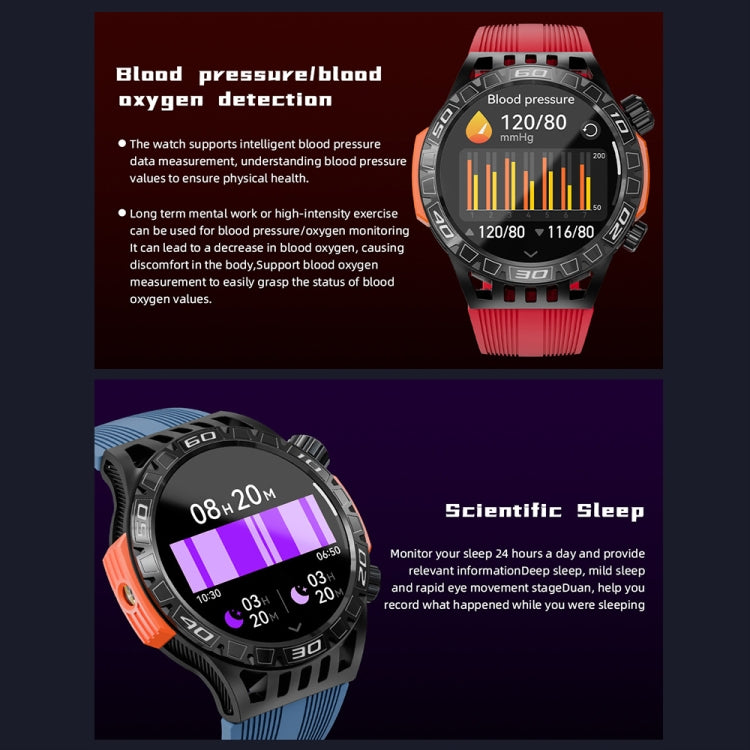LOKMAT ZEUS6 PRO 1.46-Inch IP68 Waterproof SOS Flashlight Bluetooth Smart Watch - Shello's Creative Boutique