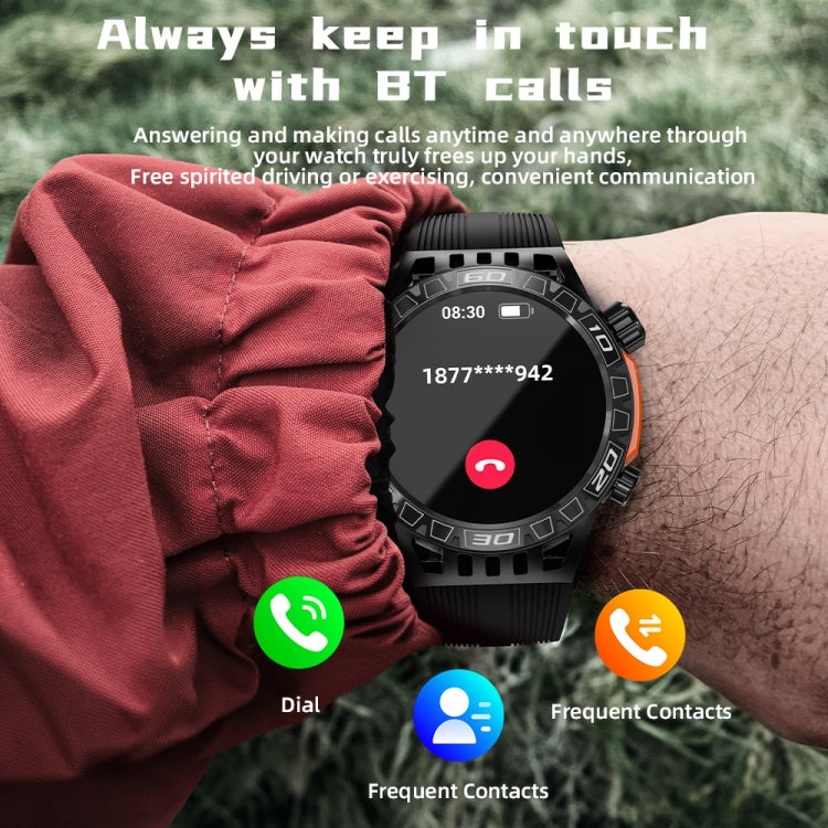 LOKMAT ZEUS6 PRO 1.46-Inch IP68 Waterproof SOS Flashlight Bluetooth Smart Watch - Shello's Creative Boutique