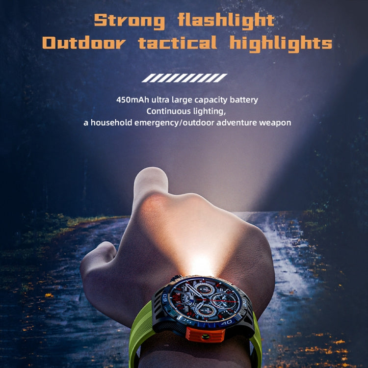 LOKMAT ZEUS6 PRO 1.46-Inch IP68 Waterproof SOS Flashlight Bluetooth Smart Watch - Shello's Creative Boutique