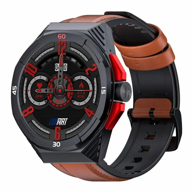 LOKMAT COMET2 PRO 1.46-Inch 5ATM Waterproof Bluetooth Call Smart Watch, Black Leather, Brown Leather, Black Stainless Steel - Shello's Creative Boutique