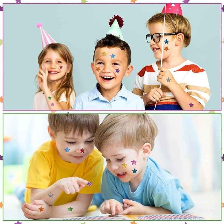 1500pcs / Pack Colorful Glitter Five-pointed Star Stickers Stationery Stickers - Shello's Creative Boutique