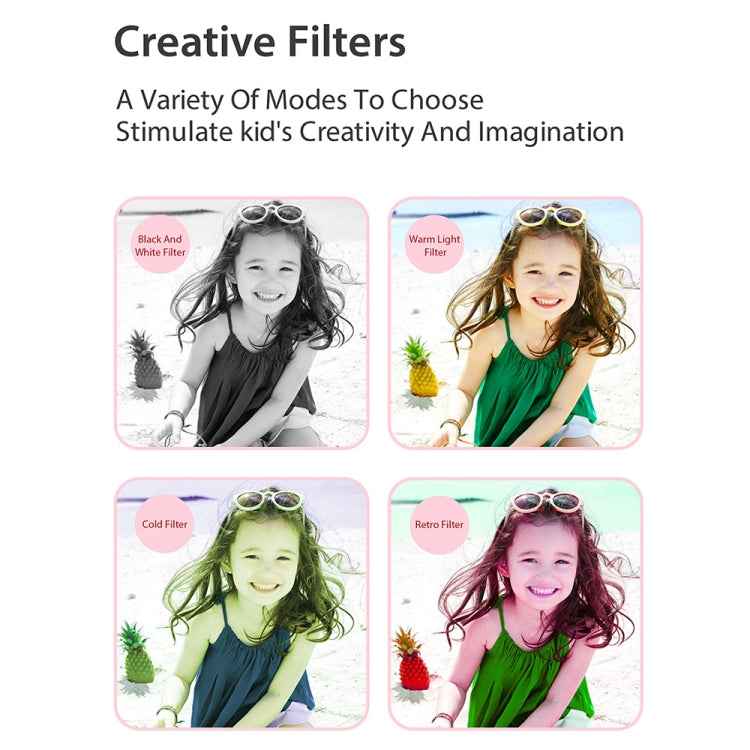 DC501 2.0-Inch 4X Zoom HD Digital Camera Mini Children Photography Camera