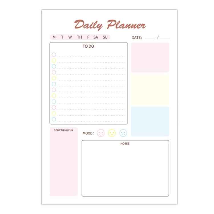 A5 120 Pages Magnetic Day Planner Sticky Note Book Tearable Notebook Management Workbook