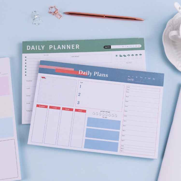 A5 120 Pages Magnetic Day Planner Sticky Note Book Tearable Notebook Management Workbook
