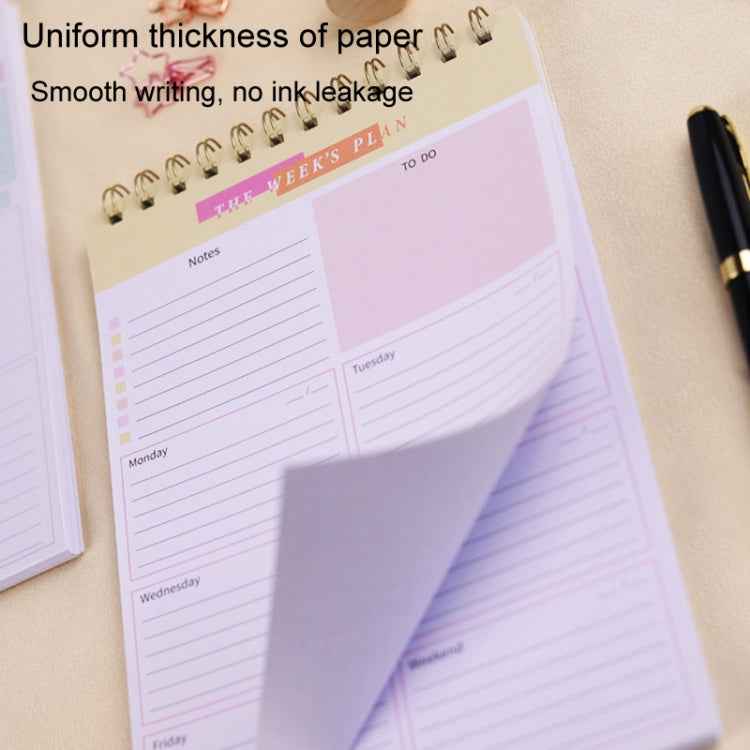 A5 Weekly Planner Notebook Waterproof Planner Coiled Clocking Memo
