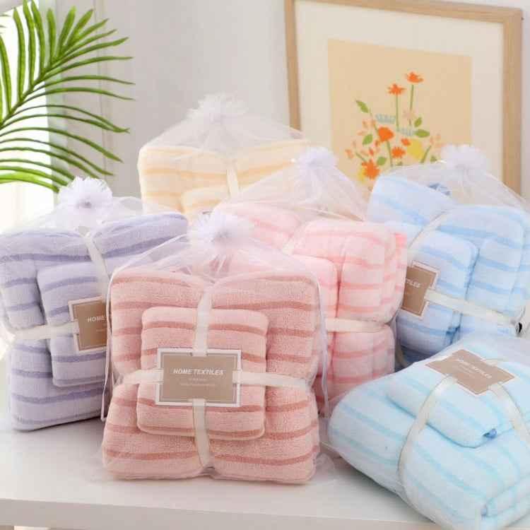 2pcs /Set Thickened Coral Velvet Bath Towel Beach Towel Soft Absorbent No Linting - Shello's Creative Boutique