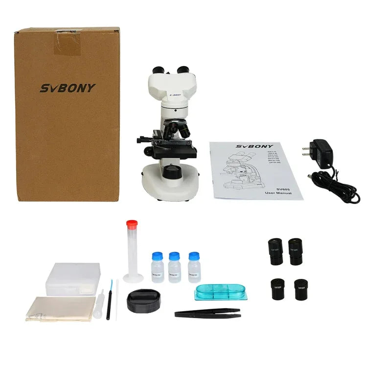 SVBONY SV605 40-1600X Compound Binocular Microscope - Shello's Creative Boutique