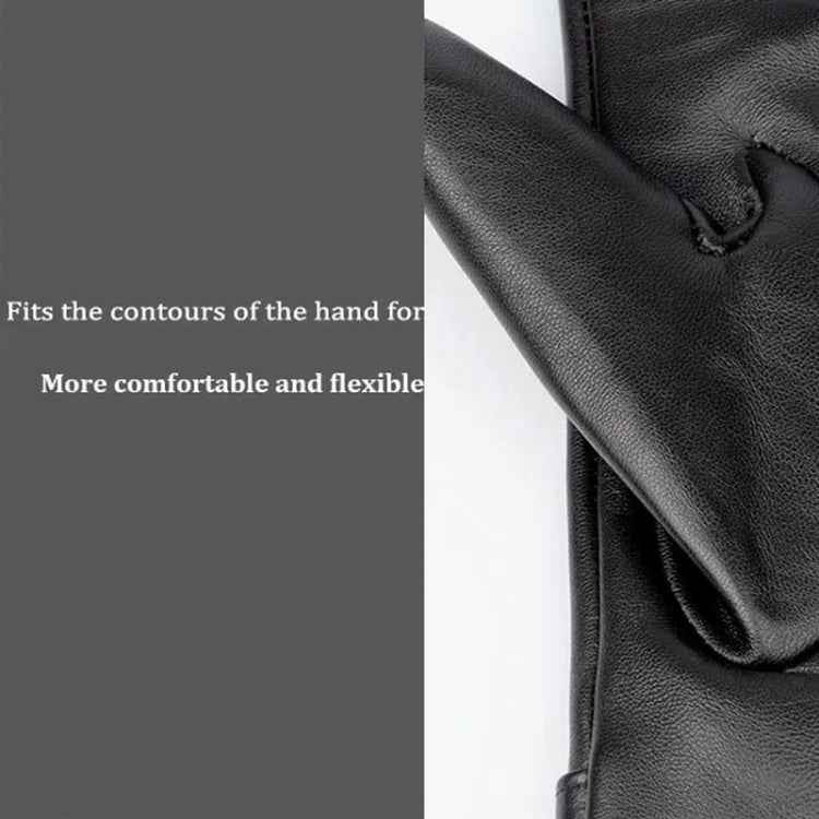 Women Sheepskin Wool Fleece Lined Windproof Warm Gloves Touchscreen Thick Snow Driving Gloves