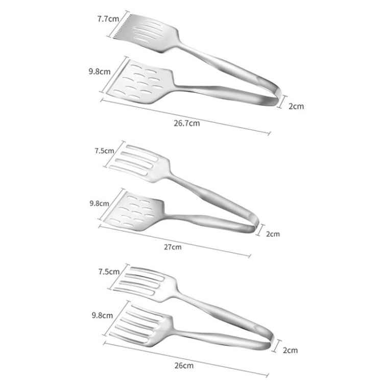 3-In-1 Multifunctional Home Kitchen Stainless Steel Steak Grill Spatula Clip