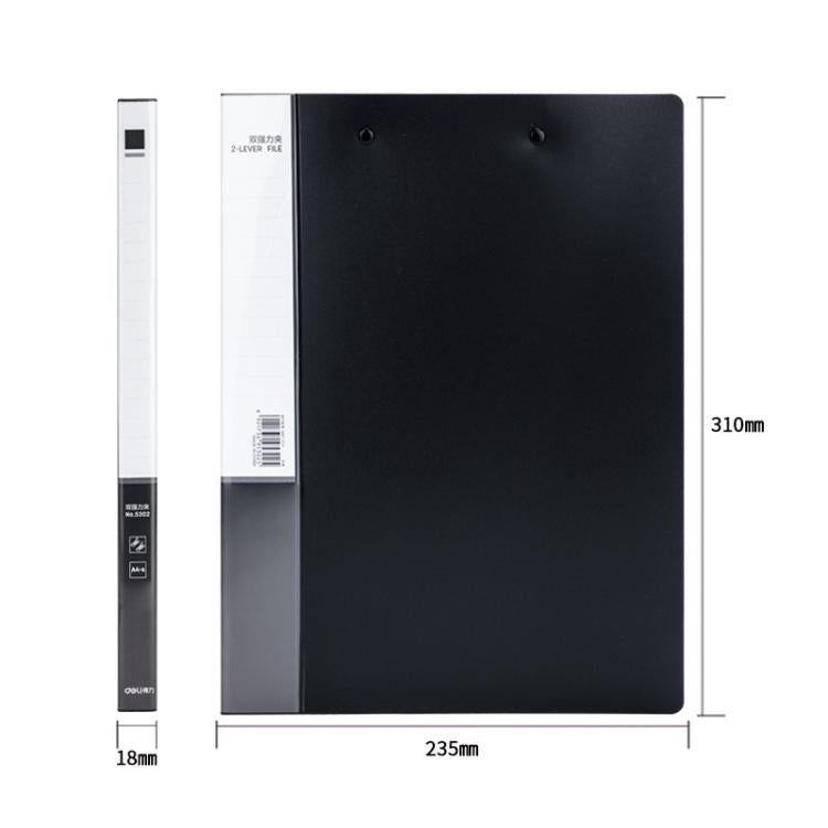 Deli 5302 A4 Lever Arch File Folder with Dual Metal Clips 18mm Spine - Shello's Creative Boutique