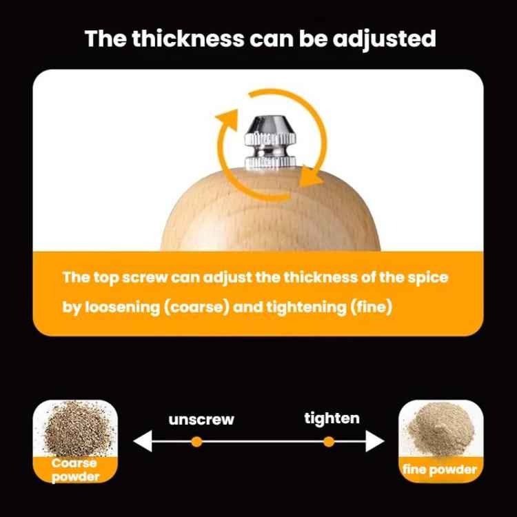 Round Head Manual Pepper Mill Ceramic Core Kitchen Tool