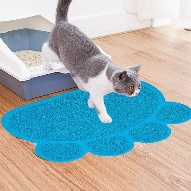 PVC Claw Shaped Cat Litter Mat Pet Placemat Anti-skid Floor Mat Pet Supplies - Shello's Creative Boutique
