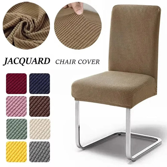 Thickened Jacquard Chair Covers Backrest Adjustable Seat Covers Stretch Spandex Dining Room Table Extenble Chairs Pad Case 2024 eprolo