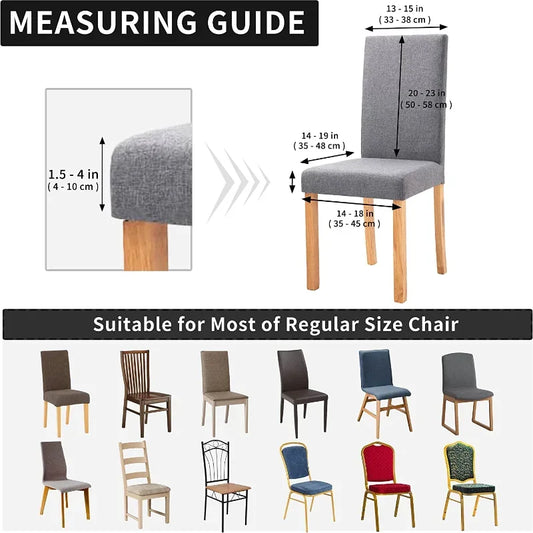 Thickened Jacquard Chair Covers Backrest Adjustable Seat Covers Stretch Spandex Dining Room Table Extenble Chairs Pad Case 2024 eprolo