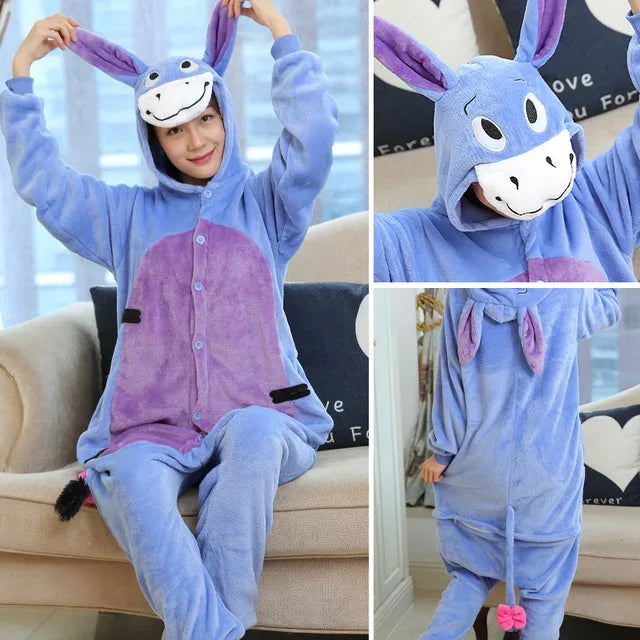 Totoro Panda Onesie - Cartoon Animal Pajamas Kids & Adults - Shello's Creative Boutique