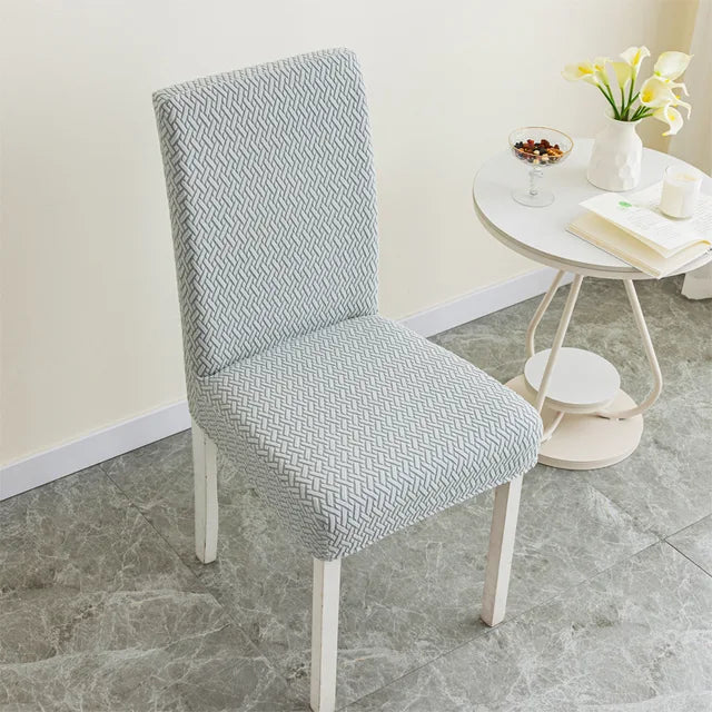 Twill Jacquard Dining Chair Cover, Elastic Seat Slipcover Soft Seat Covers, Dustproof, Suitable for Living Room, Home Decor eprolo