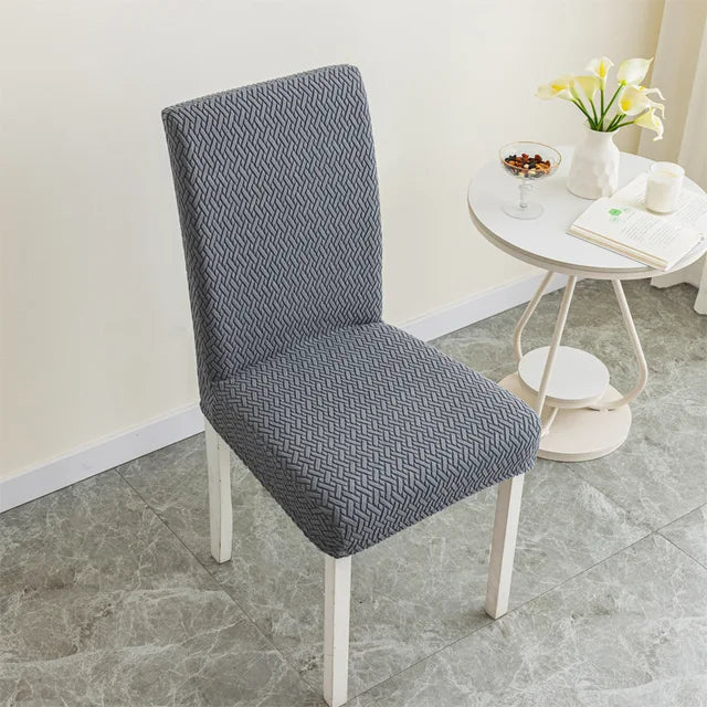 Twill Jacquard Dining Chair Cover, Elastic Seat Slipcover Soft Seat Covers, Dustproof, Suitable for Living Room, Home Decor eprolo