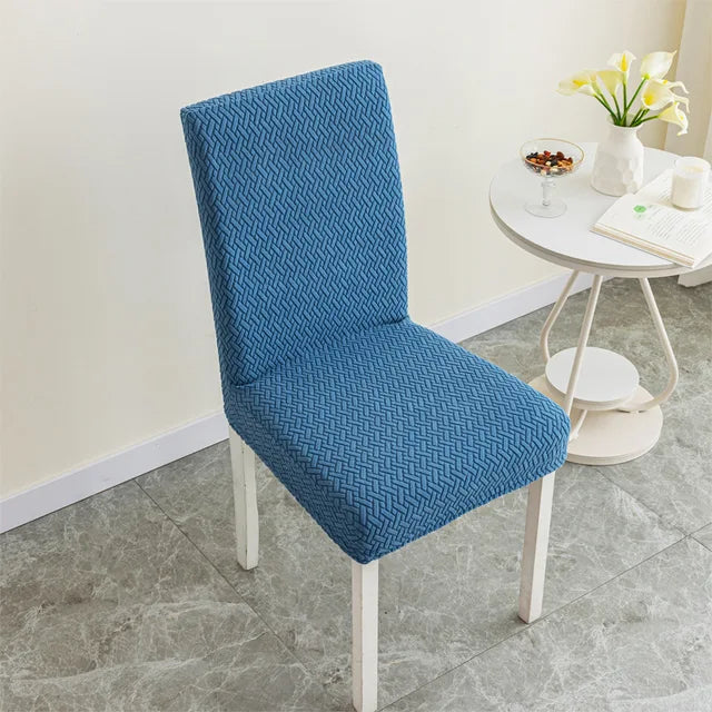 Twill Jacquard Dining Chair Cover, Elastic Seat Slipcover Soft Seat Covers, Dustproof, Suitable for Living Room, Home Decor eprolo